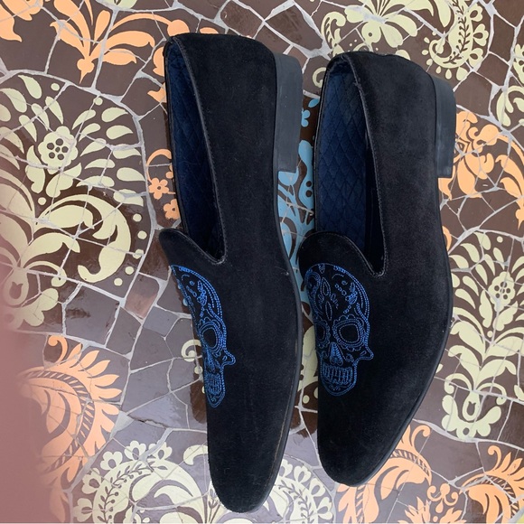 ALDO Mens Velvet “Skull” Shoe Sz: 12/EU45 - Picture 6 of 6